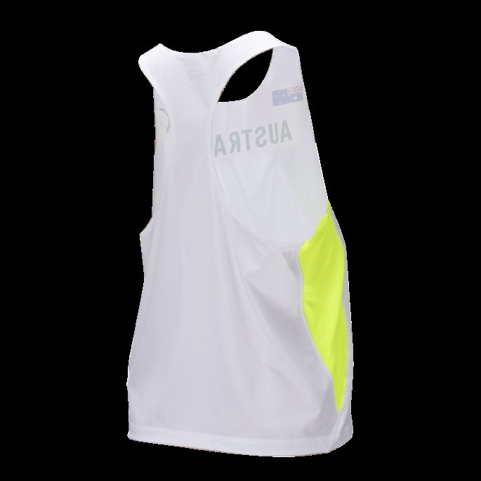 White-au-po Puma På Salg Friidrett Australia Maraton Singlet For Kvinner