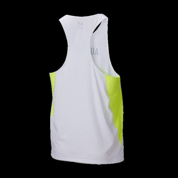 White-au-po Puma På Salg Friidrett Australia Maraton Singlet For Menn
