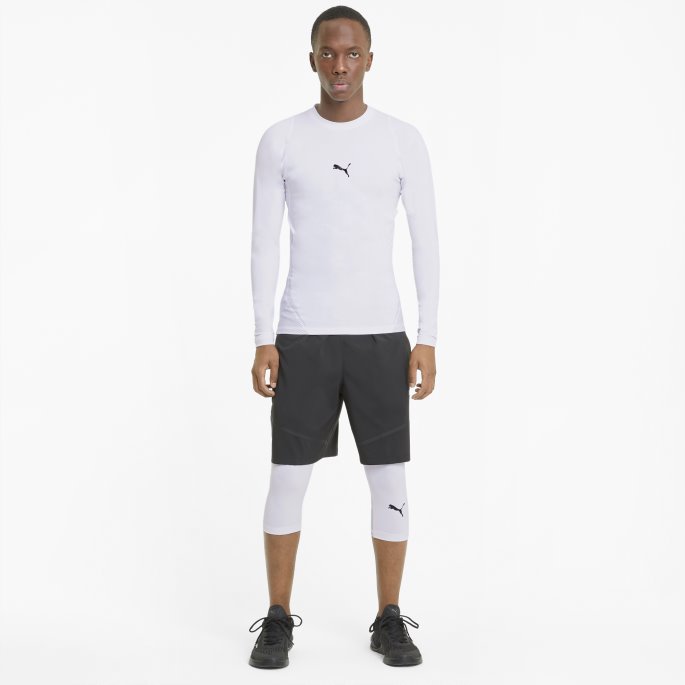 Puma På Tilbud Hvit Exo-tilpasset Langermet Treningsskjorte For Menn