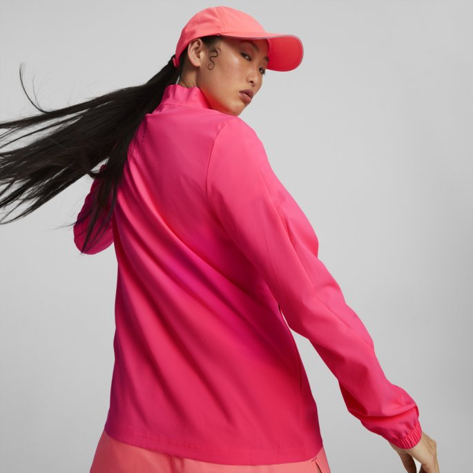 Puma På Tilbud Sunset Glow Favoritt Vevd Løpejakke For Kvinner