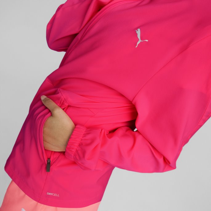 Puma På Tilbud Sunset Glow Favoritt Vevd Løpejakke For Kvinner