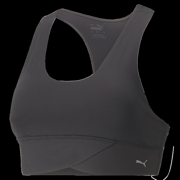 Puma På Salg Forever Luxe Ellavate Mid Impact Bh For Kvinner Svart Refleks Katt