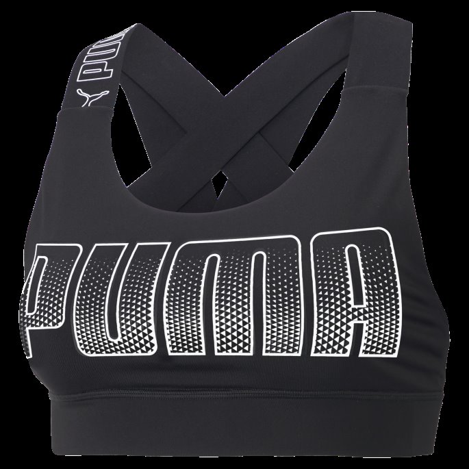 Mid Impact Feel It Trenings-bh For Kvinner Svart Puma På Tilbud