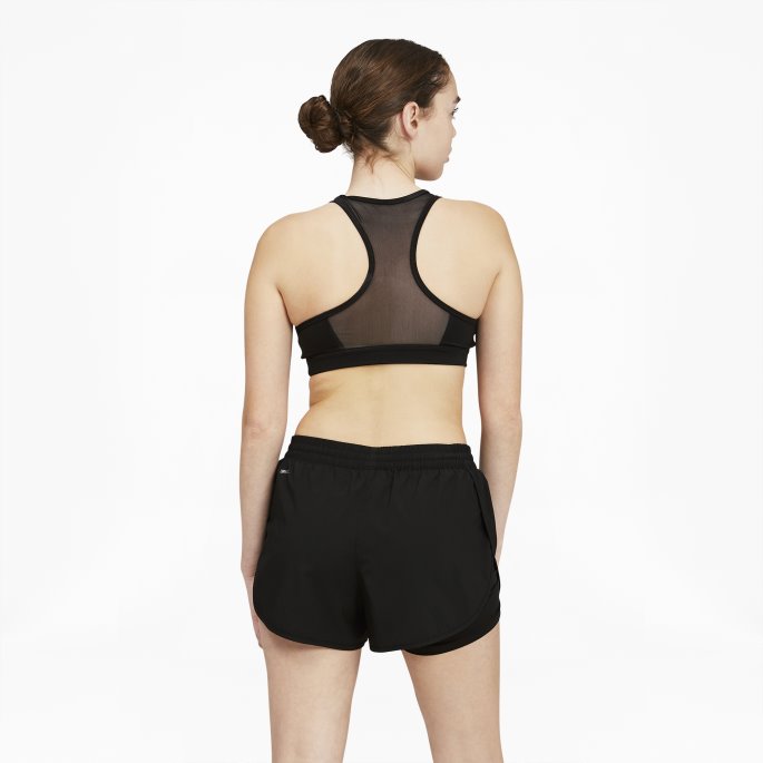 Puma På Tilbud Mid Impact 4beholder Sports-bh For Kvinner Svart