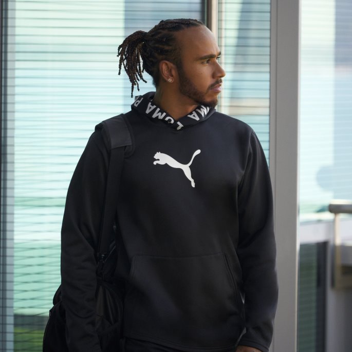 Svart Puma På Tilbud Pwrfleece Treningshettegenser For Menn
