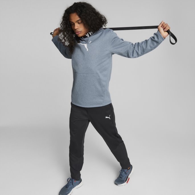 Pwrfleece Trening Hettegenser For Menn Kveld Sky Puma På Tilbud