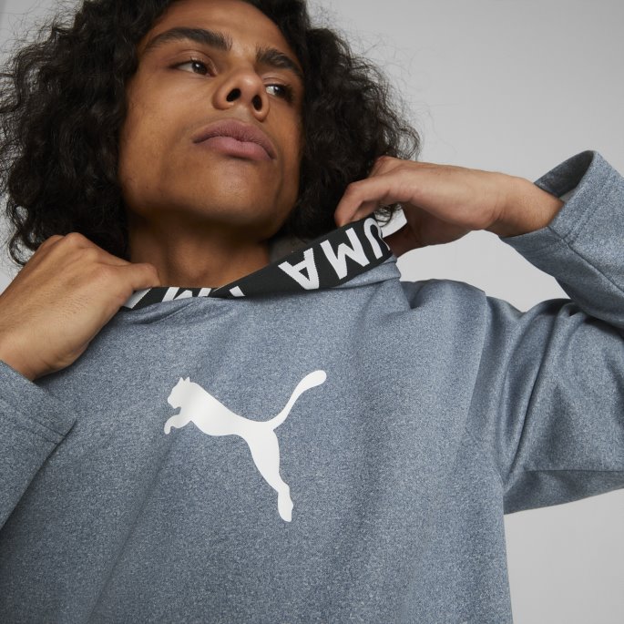 Pwrfleece Trening Hettegenser For Menn Kveld Sky Puma På Tilbud