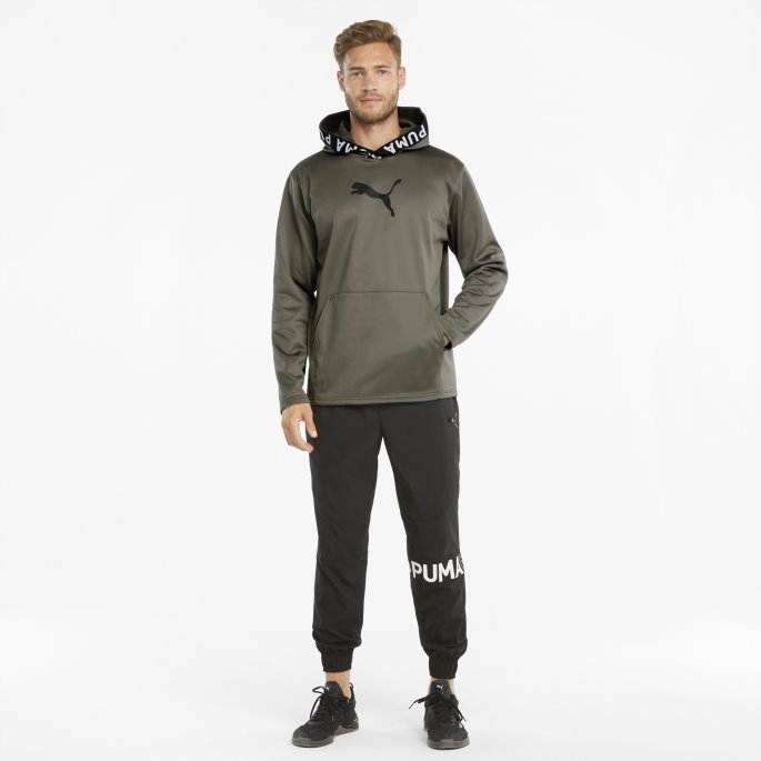 Puma På Tilbud Pwrfleece Trening Hettegenser For Menn Drueblad