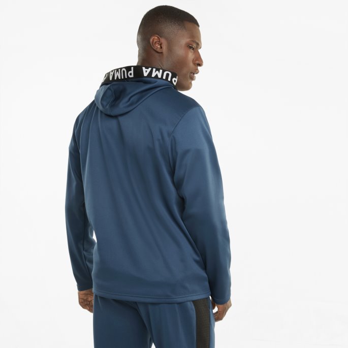 Puma På Tilbud Intens Blå Pwrfleece Treningshettegenser For Menn