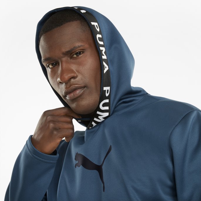 Puma På Tilbud Intens Blå Pwrfleece Treningshettegenser For Menn