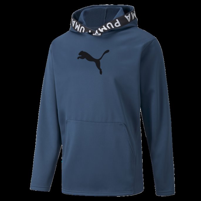 Puma På Tilbud Intens Blå Pwrfleece Treningshettegenser For Menn