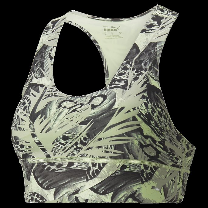 Puma På Tilbud Våren Mose-abstrakt Print Forever Luxe Grafisk Trenings-bh For Kvinner
