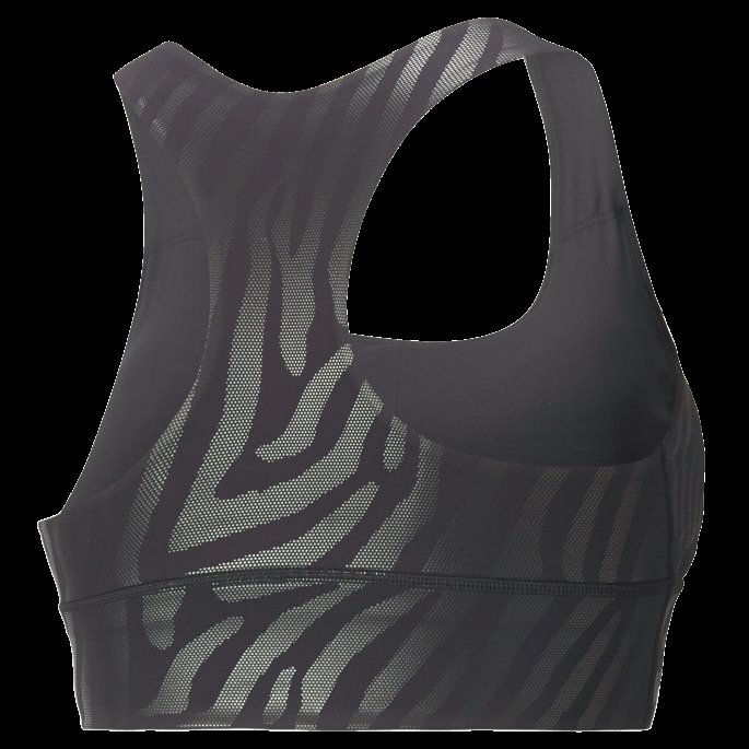 Forever Luxe Grafisk Trenings-BH For Kvinner Svart-sebra-trykk Puma På Salg