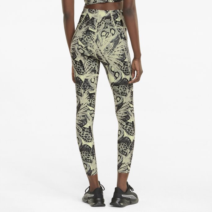 Forever Luxe Grafisk Treningsleggings For Kvinner Våren Mose-abstrakt Trykk Puma På Salg