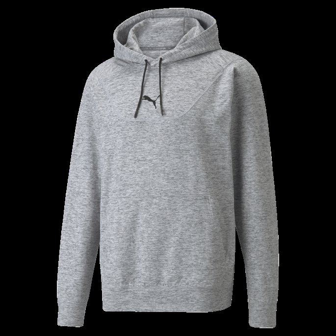 Puma På Tilbud Skyspunnet Trenings-hettegenser For Menn Mellomgrå Lyng