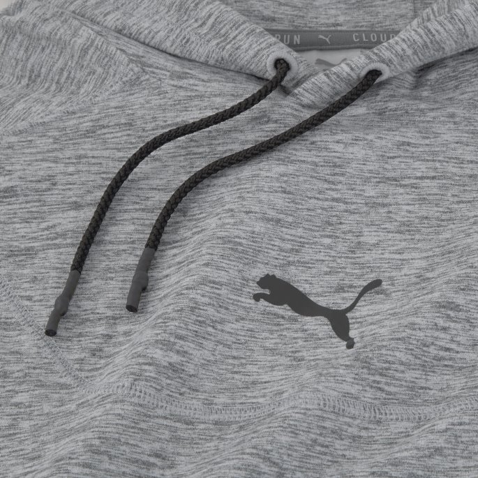 Puma På Tilbud Skyspunnet Trenings-hettegenser For Menn Mellomgrå Lyng