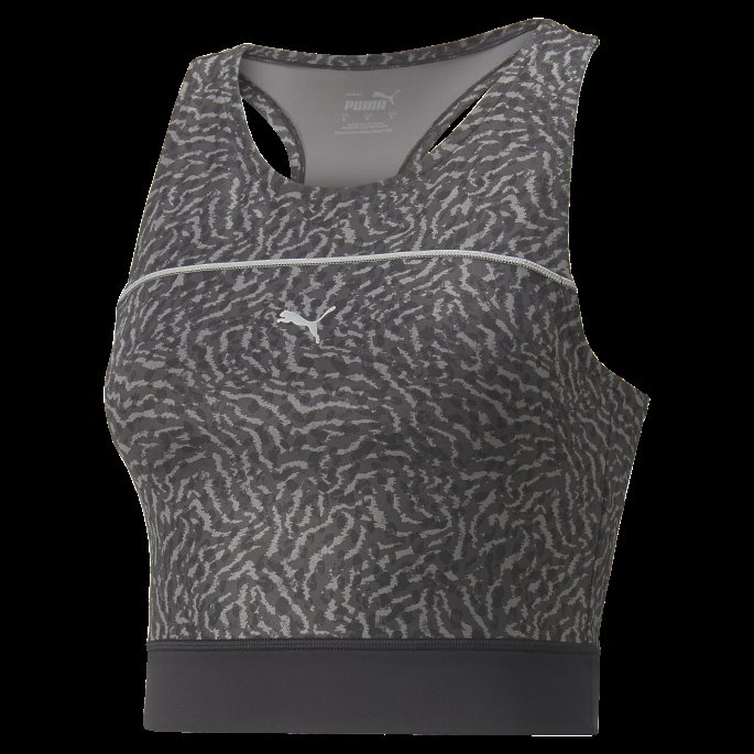 Puma På Tilbud Run High Shine Cropped Dame Løpe-topp Svart-q2