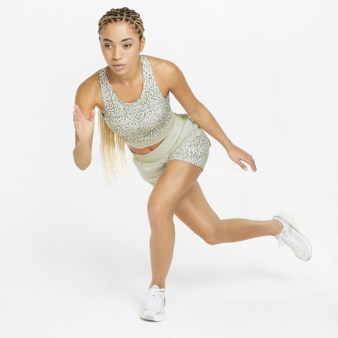 Puma På Tilbud High Shine Cropped Kvinners Løpeskjorte Spring Moss