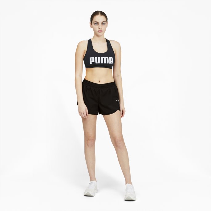 Svart-svart Puma På Tilbud 2 I 1 Vevde Løpeshorts For Kvinner