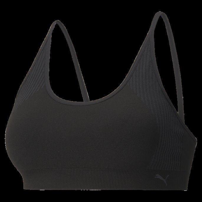 Svart Strappy Sømløs Trenings-BH For Kvinner Puma På Salg