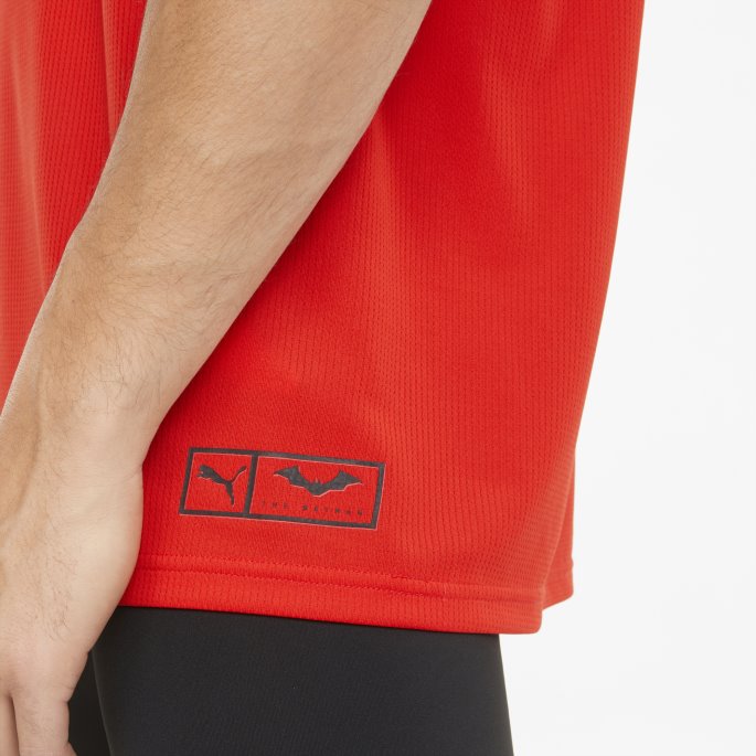 Puma På Tilbud X Batman Perforert Trenings-t-skjorte For Menn Ildrød