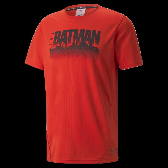 Puma På Tilbud X Batman Perforert Trenings-t-skjorte For Menn Ildrød