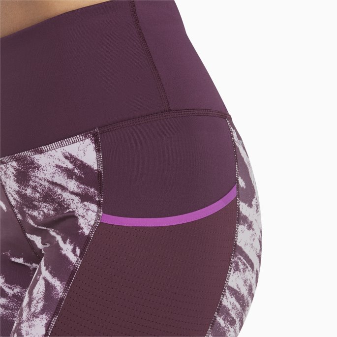5k Grafisk Høy Midje 7-8 Kvinner Løpeleggings Drue Vin Puma På Salg