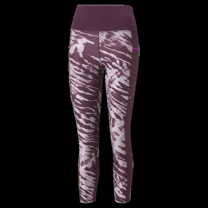 5k Grafisk Høy Midje 7-8 Kvinner Løpeleggings Drue Vin Puma På Salg