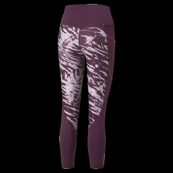 5k Grafisk Høy Midje 7-8 Kvinner Løpeleggings Drue Vin Puma På Salg