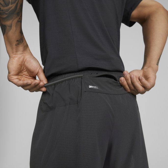 Vevd 5" Løpeshorts For Menn Svart Puma På Salg
