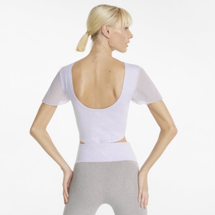 Pust Ut Dame Trening Crop Top Lavendel Tåke Lyng Puma På Salg