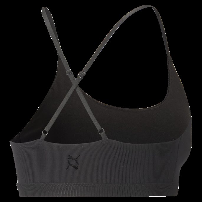 Puma Ut Ribbet Dame Sports-bh Puma På Tilbud Svart