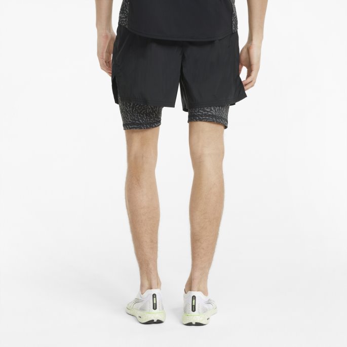 Svart Puma På Tilbud Fstr 2-i-1 Vevd 5" Løpeshorts For Menn