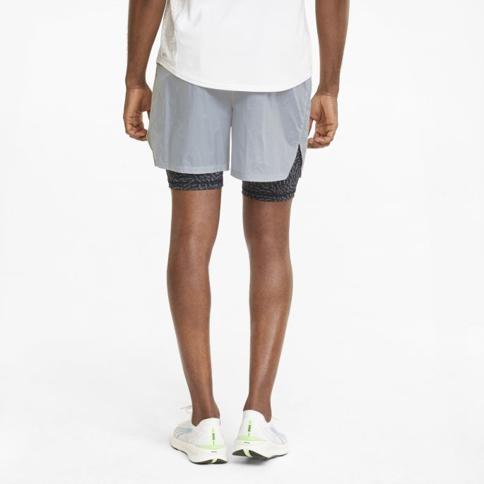 Puma På Tilbud Fstr 2-i-1 Vevd 5" Løpeshorts For Menn Harbor Mist