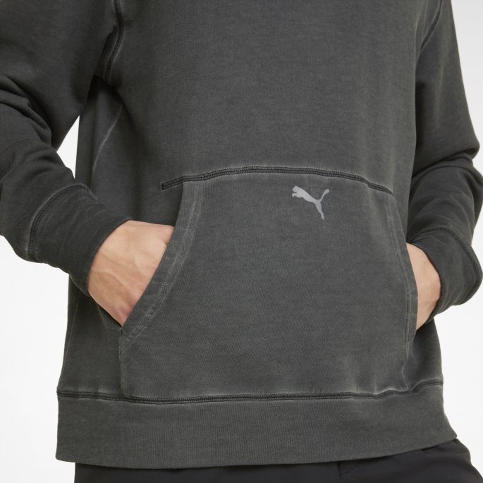 Puma På Tilbud Svart Studio Wash Treningshettegenser For Menn