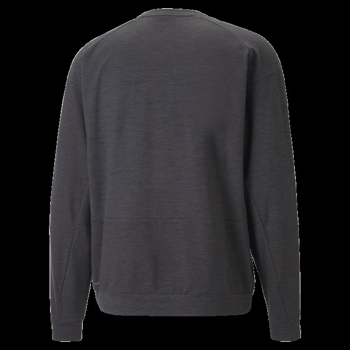 Puma På Tilbud Skyspunnet Crew Neck Treningsskjorte For Menn Svart Lyng