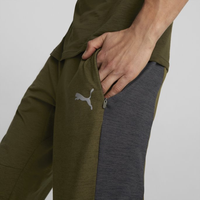 Puma På Tilbud Skyspunnet Treningsjoggere For Menn Dyp Olivenlyng