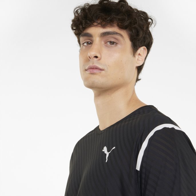 Puma På Tilbud Svart Train Breeze Kortermet Treningsskjorte For Menn