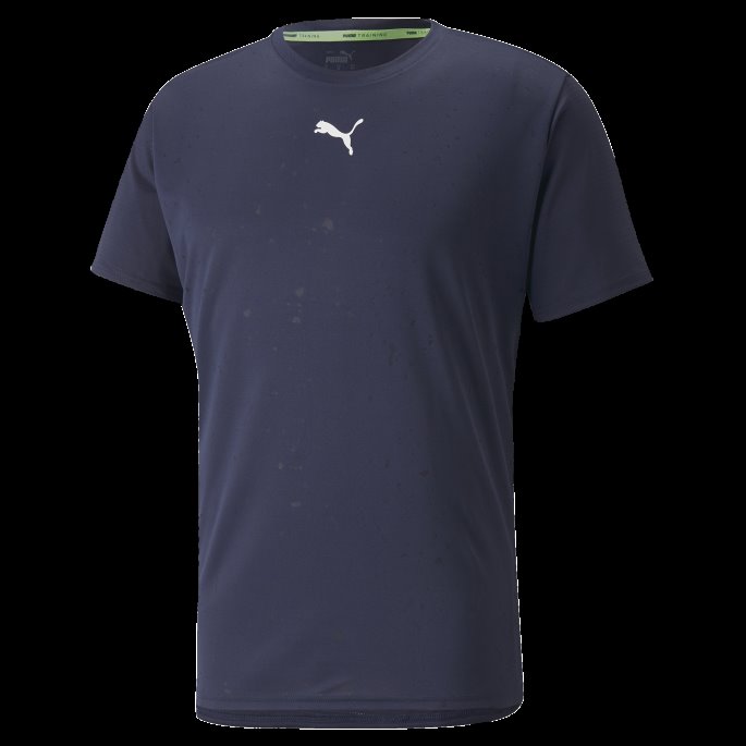 Puma På Tilbud Ventil Kortermet Trenings-t-skjorte For Menn Peacoat-jacquard