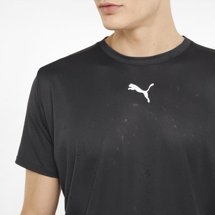 Vent Kortermet Treningsskjorte For Menn Svart-q2 Jacquard Puma På Tilbud