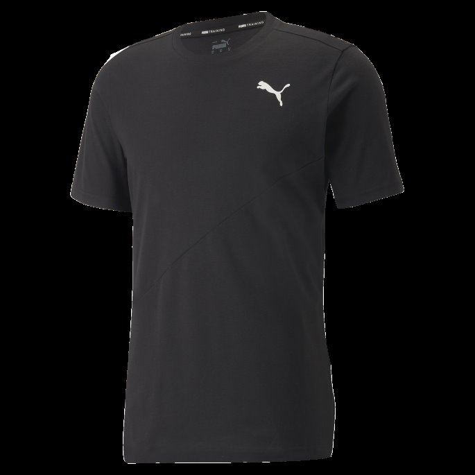 Svart Logo Kortermet Treningsskjorte For Menn Puma På Salg
