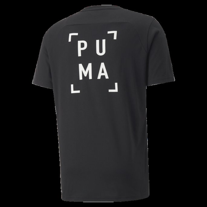 Svart Logo Kortermet Treningsskjorte For Menn Puma På Salg
