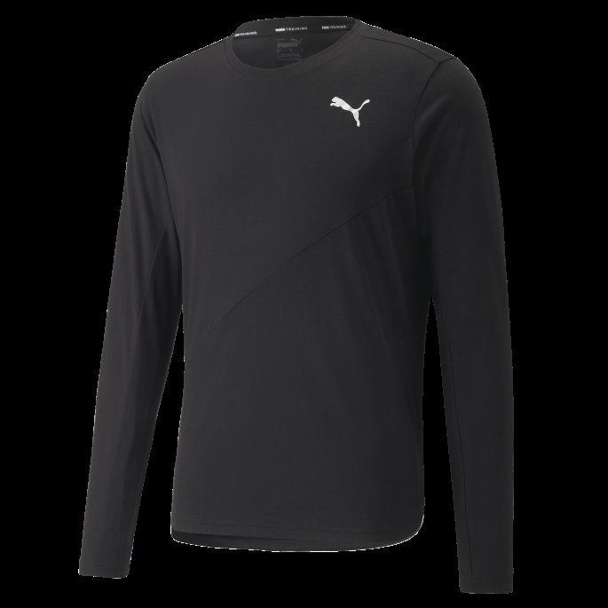 Logo Langermet Treningsskjorte For Menn Svart Puma På Salg