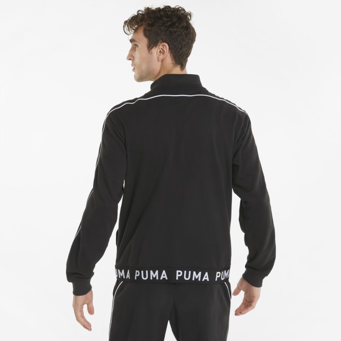 Svart Hel Glidelås Treningsjakke For Menn Puma På Salg