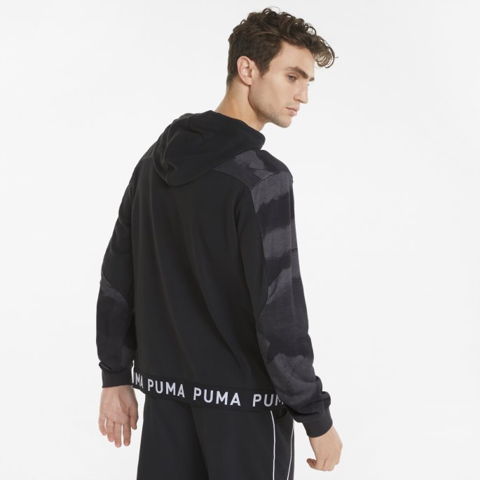 Printet Trenings-hettegenser For Menn Puma På Tilbud Svart