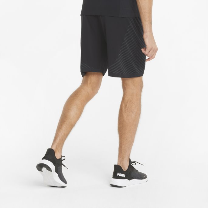 Puma På Tilbud Sort Formstrikket Sømløs 7" Treningsshorts For Menn