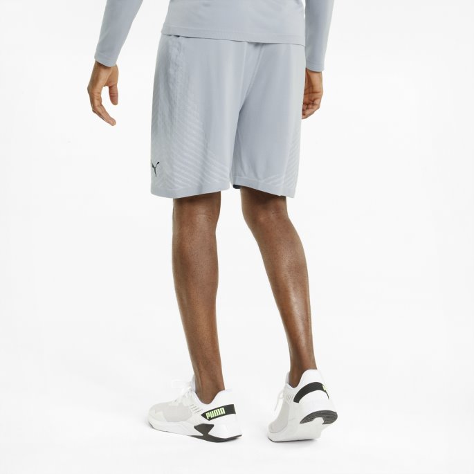 Mellomgrå Lyng Formstrikket Sømløs 7" Treningsshorts For Menn Puma På Tilbud