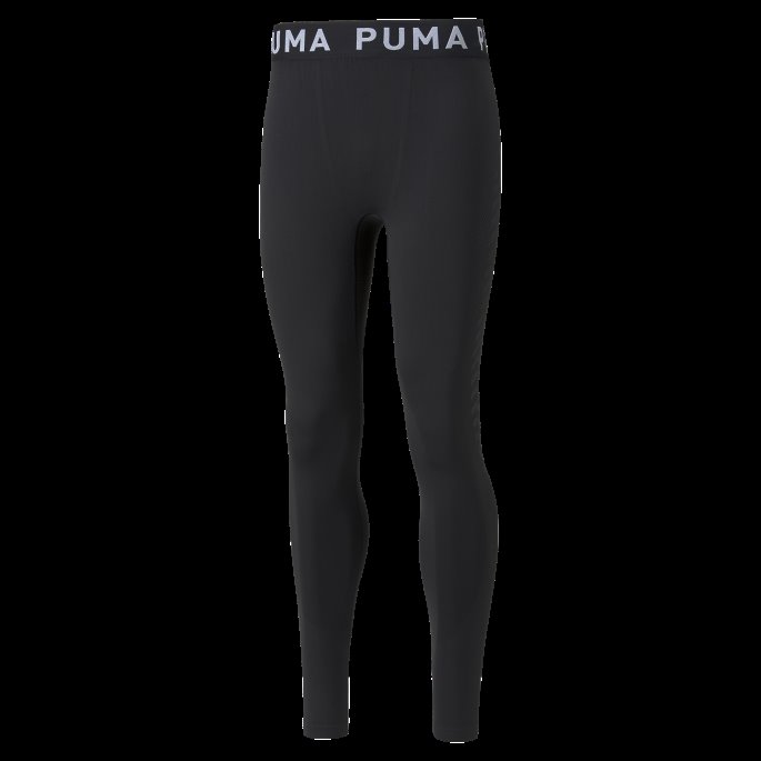 Formstrikkede Sømløse Lange Treningstights For Menn Puma På Tilbud Svart