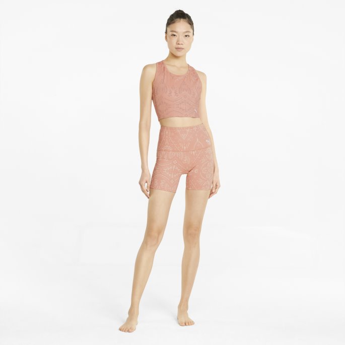Studiotrykt Cropped Trenings-topp For Kvinner Puma På Tilbud Rosett