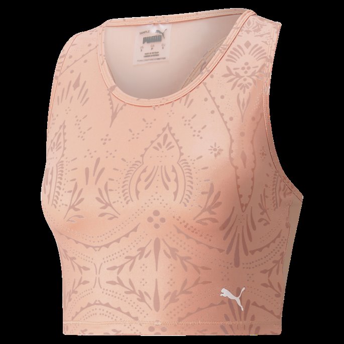 Studiotrykt Cropped Trenings-topp For Kvinner Puma På Tilbud Rosett